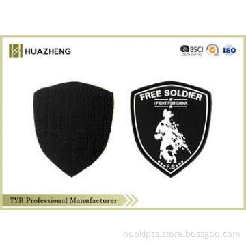 Military Velcro  PVC Badge Sticking For Clothing Customized